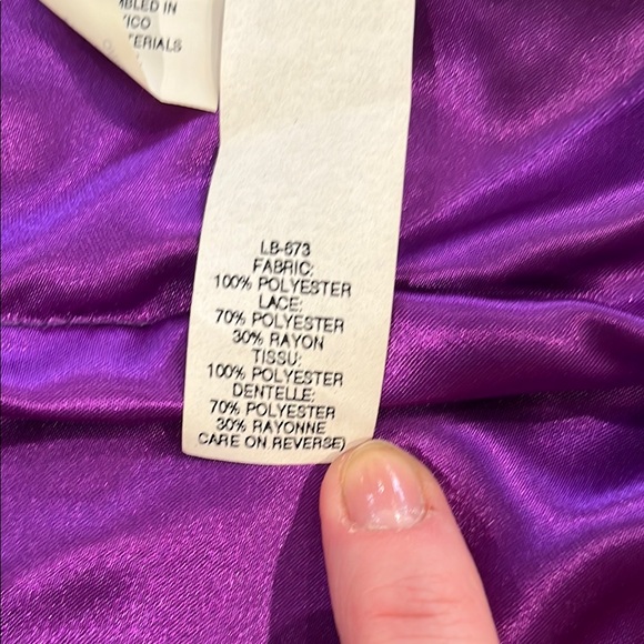 Vintage 80s Lace Prom Dress - Picture 9 of 10